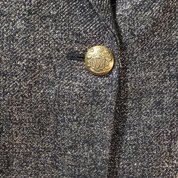 Veronica‎ Beard Ashburn Dickey Jacket blazer Sparkly Shimmer Gold Black 0 - Picture 4 of 8